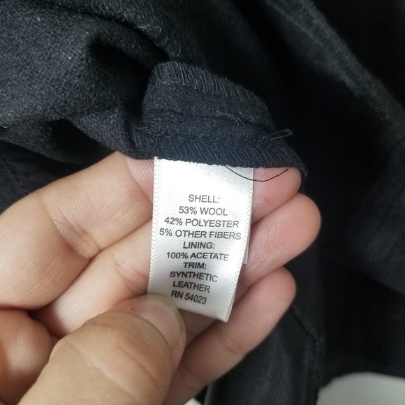 Banana Republic wool faux leather A-line mini skirt size 2 petite (260) - Picture 7 of 7